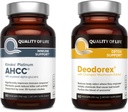 Elukvaliteet Kõik looduslikud immuuntoetused ja Detox Bundle - Kinoko Platinum AHCC Seeneekstrakt - Deodorex Detox Support Supplement