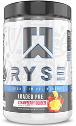 RYSE Laaditud enne treeningut pulber - maasika pigistamine - igapäevane eeltöö meestele ja naistele 390mg kofeiini, beeta-alaniin ja tsitrulliin pumba, fookuse ja energia jaoks - 30 serveerimist