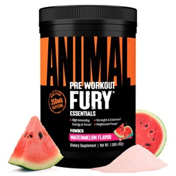 Animal Fury Pre Workout Pulber Täiendus energia ja fookus 5 g BCAA 350mg Kofeiin Lämmastikoksiidi Ilma Kreatiin Võimas stimulaator Kulturistid, Arbuus