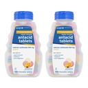 MAJOR Regulaarne tugevus Antatsiid tabletid - Kaltsiumkarbonaat 500 mg - Assorted Fruit Flavor - 150 närimistable Count (2 Pack)