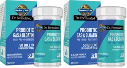 Formuleeritud Pre, Post & Probiootikumid Gaas ja Bloating Üks kord päevas 3-in-1 täielikud prebiootikumid, postbiootikumid ja probiootikumid - 50 miljardit CFU, mitte-GMO, gluteenivaba, 30 päeva pakkumine, (pakk 2)