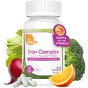 Zahler Iron Complex - Gentle Formula for Iron Deficiency Support for Adult Women & Men - Advanced Nutrition to Support Energy Levels - Kosher, Non-GMO & Gluten-Free - 100 Count
