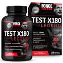 Force Factor Test X180 Legend Testosterone Booster for Men to Build Muscle & Strength, Performance, Testosterone Supplement for Men’s Health, Testosterone Support, 120 Capsules