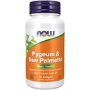 NOW Foods Supplements, Pygeum & Saw Palmetto koos kõrvitsaseemneõliga, meeste tervis *, 60 Softgels