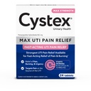 Cystex UTI maksimaalse tugevusega valu leevendavad tabletid - 99, 5 mg fenasopüridiin HCl põletuse ja põie ebamugavuse kiireks leevendamiseks - 24-Count