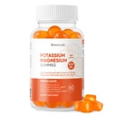 BionerLab Kaalium Magneesiumkummid vitamiin D3 B6 C - kõrge imendumine Kaalium 99mg Magneesium Glütsinaat 250mg närimistable toidulisandid naistele Mehed Täiskasvanud Lapsed