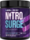 Jacked Factory X John Wick - Nitrosurge Wick Pre Workout Supplement - Intense Energy, Battle-Ready Focus, Peatamatu pühendumus ja Sheer Will - 30 Servings, Baba Yaga Blue Raz