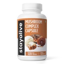 HOIDA ALIVE Seenekompleks 1000mg, 6-in-1 Seenelisa w/Lions Mane, Reishi, Chaga, Cordyceps, Maitake ja Türgi Saba Väljavõte Pulber, 120 Vegan pillid, Non-GMO & Gluteenivabad Taimsed kapslid