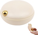 iplusmile Travel Pill Korraldaja, 4 Kompartments Portable Pill Case, Daily Medicine Container Box vitamiine Fish Oil Supplements, Business Trip Essentials (Beige)