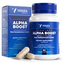 Alpha Boost - Natural Free Testosteroon Toetus, energia, vastupidavus, vastupidavus ja elujõud meestele ja naistele, Multivitamiin tervisliku vananemise ja jõudluse ja kasutab VESIsorb® (60 Ct)