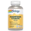 SOLARAY Magneesiumtsitraat 400mg - Magneesiumlisand - Luu tervis, lihased, lõdvestumine ja südame tervise tugi - tõhustatud imendumine, vegan, gluteenivaba, 60-päevane garantii, 60 serveerimist, 180 VegCaps