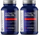 100% puhas krillõli 1000MG 120-päevane pakkumine Kahekordne tugevus 56% fosfolipiidid Astaksantiin Jätkusuutlik Antarktika SuperbaBoost Omega 3 EPA DHA Südame Aju Nahahooldus, Kolmanda osapoole testitud, Ei Kalaõli