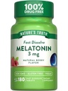 Looduse tõde Melatoniin 3mg Kiiresti lahustuvad tabletid | 180 Count | Natural Berry Flavor | Vegan, Non-GMO & Gluten Free Supplement