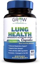 grow vitamin Lung Health, Respiratory Support Supplement, Lung Health Extra Strength Support, Lung Cleanse Formula with Vitamin C to Support Bronchial System, Breath Clear Airways - 60 Capsules