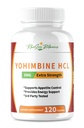 Yohimbine HCL Bark ekstrakt ekstra tugevus täiendus 5mg x 120ct kapslid Premium rasvapõletaja, kaalulangus, söögiisu kontrolli, meeste toetus, energia ja palju muud