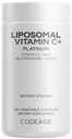 Kodee Liposomaalne Vitamiin C+ Platinum - 1000 Mg C-vitamiin, Glutatioon, NAC (N atsetüültsüsteiin), Resveratrool, CoQ10, Rutin, Elderberry, Quercetin, Rosehip, tsitrusviljad Bioflavonoidid - 180 kapslit