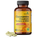 Futuuribiootikumid Glükosamiin Chondroitin Turmeric & MSM Advanced Joint Formula, toetab tervislikke liigeseid ja liikuvust - Non-GMO, 60 kapslit