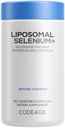Kodee Selenium 200 mcg täiendus, 6-kuuline varustus, immuunsuse tugi, mineraalkofaktor Selenometioniin, fosfolipiidid, vegan, liposomaalne kohaletoimetamine, 180 kapslit
