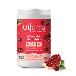 Ultima Replenisher Daily Electrolyte Powder Drink Mix – Sugar Free – Cherry Pomegranate, 90 Servings – Hüdratsioonipulber 6 elektrolüüdi ja mineraalidega – Keto Sõbralik, Vegan, Non-GMO