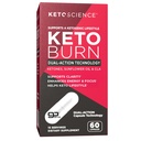Keto Science Keto Burn kapslid, eksogeensed ketoonid, kahekordne toime BHB & EGCG-ga, hüdratsiooni ketoonid, Keto BHB, kaalutoetus, energia, fookus ja ketoos, 60 kapslit, 15 serveerimist