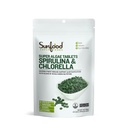 Päikesetoidud Superfoods Chlorella Spirulina tabletid - Spirulina ja Chlorella rohelised vetikad tabletid naistele ja meestele, klorofülli allikas, B-vitamiinid ja valk, purustatud raku sein, Vegan - 4 oz kott