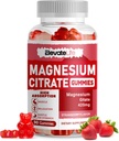 Magneesiumglütsinaatkummid 1000mg - suhkruvaba magneesiumi kaaliumi lisand D-vitamiiniga, B6, CoQ10 rahuliku meeleolu ja une toetamiseks - 60 maasikakummid