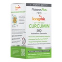 NaturesPlus PRO Longvida Curcumin 500 mg - 60 kapslit - edendab tervislikku vaba radikaalide kaitset - mitte-GMO, vegan ja gluteenivaba - 60 serveerimist
