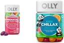 OLLY Prenatal Multivitamiini Softgels and Kids Calming Gummies Bundle (60+50 Count)