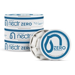 Nectr Energy Zero Pouches - Ei Kofeiini, Ei Suhkrut, Nullkaloreid, Mini Pakid Suukaudseks Fikseerimiseks Ja Stress Relief - 4 Puck 20 - Spearmint Maitse
