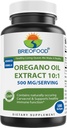 Brieofood Oregano Oil 10: 1 Ekstrakt 500 mg ühe serveerimise kohta - Sisaldab looduslikult karvakrooli - Tervislik immuunfunktsioon - 180 Softgels