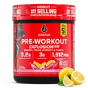 Kuus tärni enne treeningut pulber meestele ja naistele, roosa limonaad (30 serveerimist) - Preworkout Explosion 2.0 energia pulber joogi segu beeta-alaniin ja kofeiin - Sport Nutrition Supplement tooted