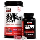Jõufaktor Kreatiin Gummies, 5 Grams Kreatiin Monohüdraat, Segatud Berry, 150 Gummies, 30 Serving L-arginiin Kiiretoimeline valem, 120 kapslit