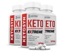 (3 Pack) Ketosyn Keto ACV Extreme Pills 1675 MG Keto Support Blend Capsule Alternative To Keto ACV Gummies Formulated with Apple Cider Vinegar Extra Virgin Olive Oil Powder Green Tea Leaf 180 Capsules