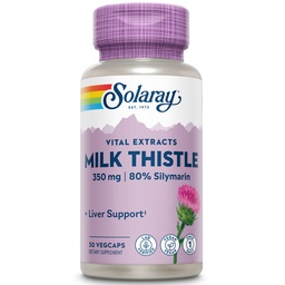 SOLARAY Milk Thistle Seed Extract 350 mg Garanteeritud sisaldab 80% Silymarin, traditsiooniline Maksatoetus, Vegan & Lab Kontrollitud kvaliteet, 60 päeva raha tagasi garantii, 30 Servings, 30 VegCaps