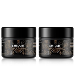 Shilajit vaik Fulvic Acid & Trace Minerals, Original Siberi Shilajit Pure koos 85 + Humic Acid Supplement for Energy & Immune System - 100 Serving / 50g (2 Pack), Gel
