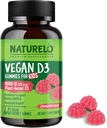 NATURELO Vegan D3 Kummid lastele - 1000 IU D3-vitamiini - Taimne täisväärtuslik toidulisand lastele 4 ja vanemad - 60 vegan-sõbralikku kummikat