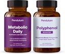 Pendli Metaboolne Daily & Polyphenol Booster Bundle - Proprietary Akkermansia Probiotic Supplement Blend for Improvement Metabolism & Cardio Health