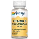 SOLARAY E-vitamiin d-alfa-tokoferool 268mg (400 RÜ) | Südame ja naha tervis, antioksüdantide aktiivsuse toetus | 100ct