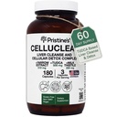 PRISTINE's CelluClean Maks Cleanse and Detox Supplement - TUDCA, Yarrow Extract & Milk Thistle - 3. osapoole testitud, mitte-GMO sapisoolade eemaldaja - Vegan, GMP Facility, valmistatud USA klaaspudelis