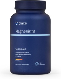 Magneesiumkummid - toetab rahulikku mõtteviisi - magneesiumi närimistabletid lastele ja täiskasvanutele - luu, seedimine, südame tervis ja immuunsus - virsiku maitse - 120 loend (120 serveerimist)