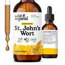 Wild & Organic St Johns Wort Tinktuur - Mood Support - Lõõgastav naistepuna täiendus - Vedelik Hypericum Perforatum Herb Drops - Vegan, suhkur & Alkoholivaba - 2 fl oz