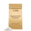 Puhas originaalkoostisosad Magneesiumtsitraat (2lb) Magneesiumilisand, maitsestamata, lahustub kergesti