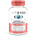 Viteyes Lutein & Astaksantiin - Leevendab silmade väsimust, hüdraat ja kindel nahk, sinise valguse kaitse, immuunsuse tugi, 20 mg luteiini, 4 mg astaksantiini, silma vitamiinid, doktor Trusted Brand, 30 kapslit
