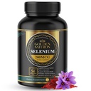 Kuldne safran Selenium (200 mg seleeni ja 88,5 mg safrani ekstrakt) - üldise tervise toetamiseks, mitte-GMO, gluteenivaba, piimavaba, ainulaadse ja täiustatud valemiga - valmistatud USAs ja maitsetu.