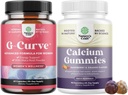 Bundle G-Curve Butt ja rindade suurendamise pillid - Taimne tõhustaja võib toetada keha skulptuurikõveraid ja kõrge imendumisega kaltsiumi kummid naistele, kellel on D3-vitamiin luu tervise ja immuunsuse toetamiseks