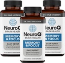 NeuroQ mälu ja fookus - suurendab kognitiivset jõudlust ja ajufunktsiooni - Dr Dale Bredeseni neuroprotektiivne valem - Gotu Kola Ginkgo Fosfatidüülseriin & Propolis - 60 kapslit (3. pakk)