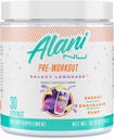 Alani Nu Pre Workout Powder GLAXAY Lemonade, Amino Energy Boost, Kestvus täiendada, Sugar Free, 200mg Kofeiin, L-Theanine, Beta-Alanine, L-Tsitrulliin, 30 Servings