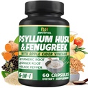 BMVINVOL Psyllium Husk Fiber Supplement t koos lambaläätse, Õunasiidri äädika, kurkum, ingver, must pipar- Seedimise Tervis Support - 60 kapslit
