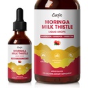 Piimaohakas Maksa Detox langeb Apple Maitse - Maks puhastab Detox & Remont Moringa, Dandelion, Burdock & Green Tea - Taimne Vedelik Täiendus Maksatoetus & Maks Tervis, Vegan, 2 Fl Oz