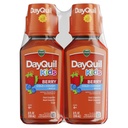 Vicks Kids DayQuil Berry Cold & Cough Medicine Co-Pack, Daytime Relief of Multiple Symptoms, Great-maitsev Berry Maitse, vaba alkoholist ja atsetaminofeenist, vanuses 6+, 2x8oz